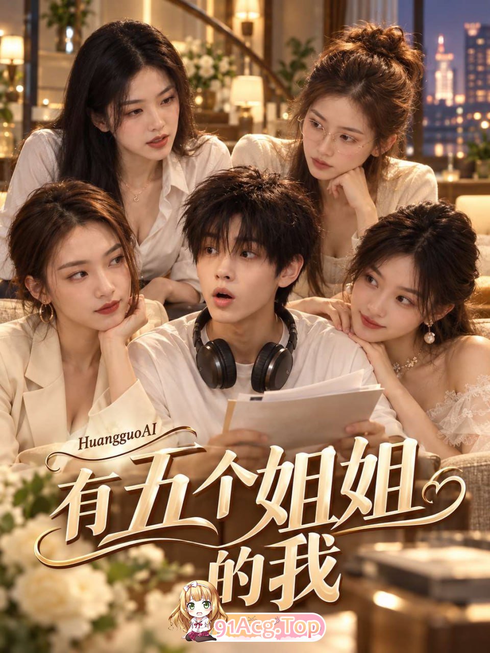 AI短剧《有五个姐姐的我》第1集-五个姐姐任我操 动漫视频 PC端 预览图
