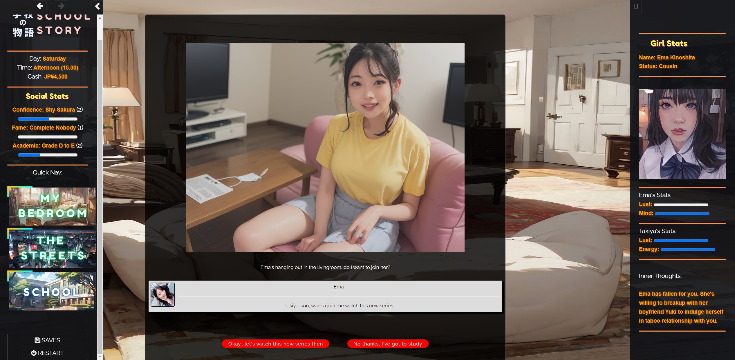学校の物语 Gakko No Monogatari V0.27 浏览器汉化 PC端 汉化版 预览图