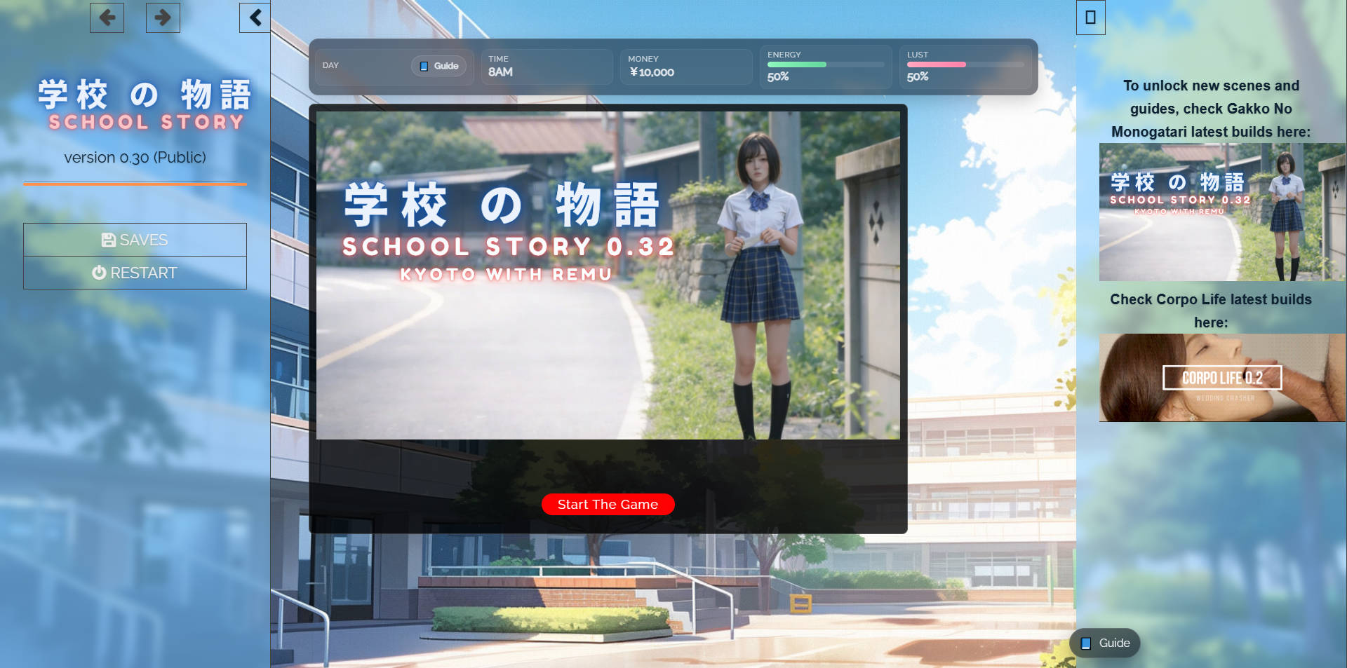 学校の物语 Gakko No Monogatari V0.31 浏览器汉化 PC端 汉化版 预览图