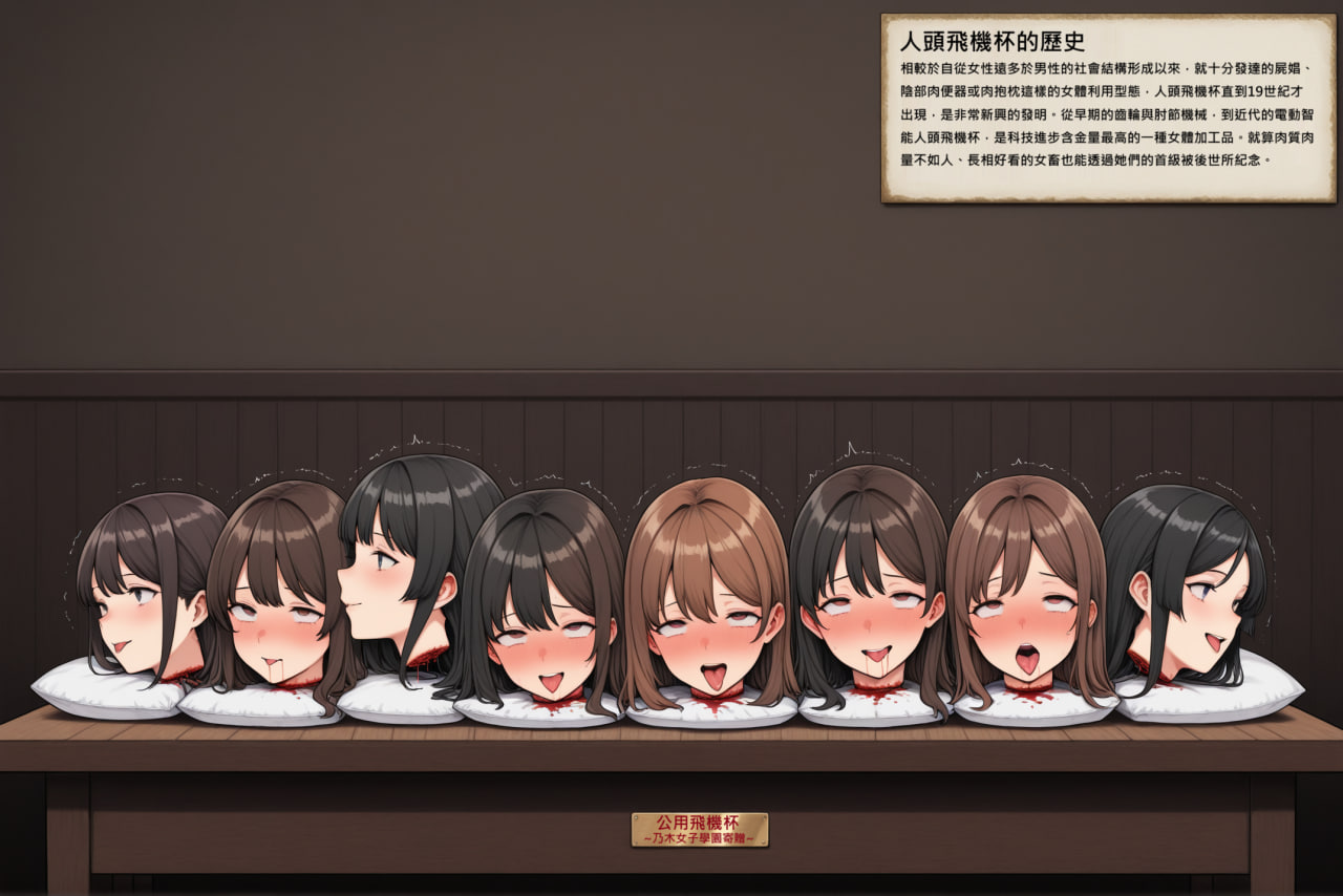 重口AI/中文/猎奇非自愿屠宰：乃木女子学院的学生们漫画图集 预览图
