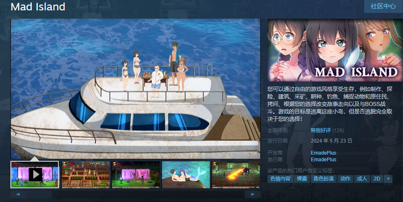 沙盒动作SLG/探索生存/全动态2C 疯狂岛/生存游戏（Mad Island）V0.12 STEAM官中+DL PC端 官中版 预览图