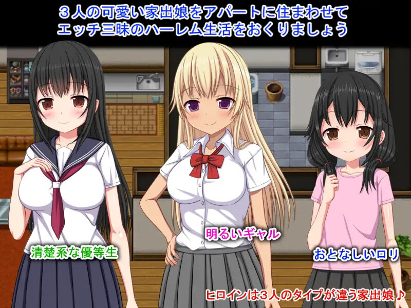 梨佳庄～与离家出走女孩的后宫性生活～（いえで荘～家出娘とハーレム性活～）V1.2 DL官中 双端 官中版 预览图